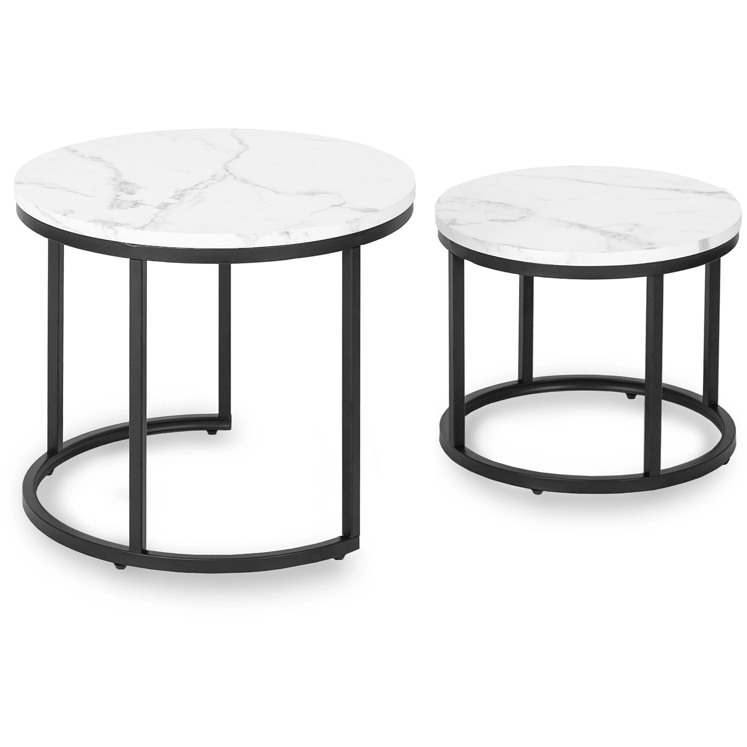 DAFNE Couchtisch-Set Weißer Marmor