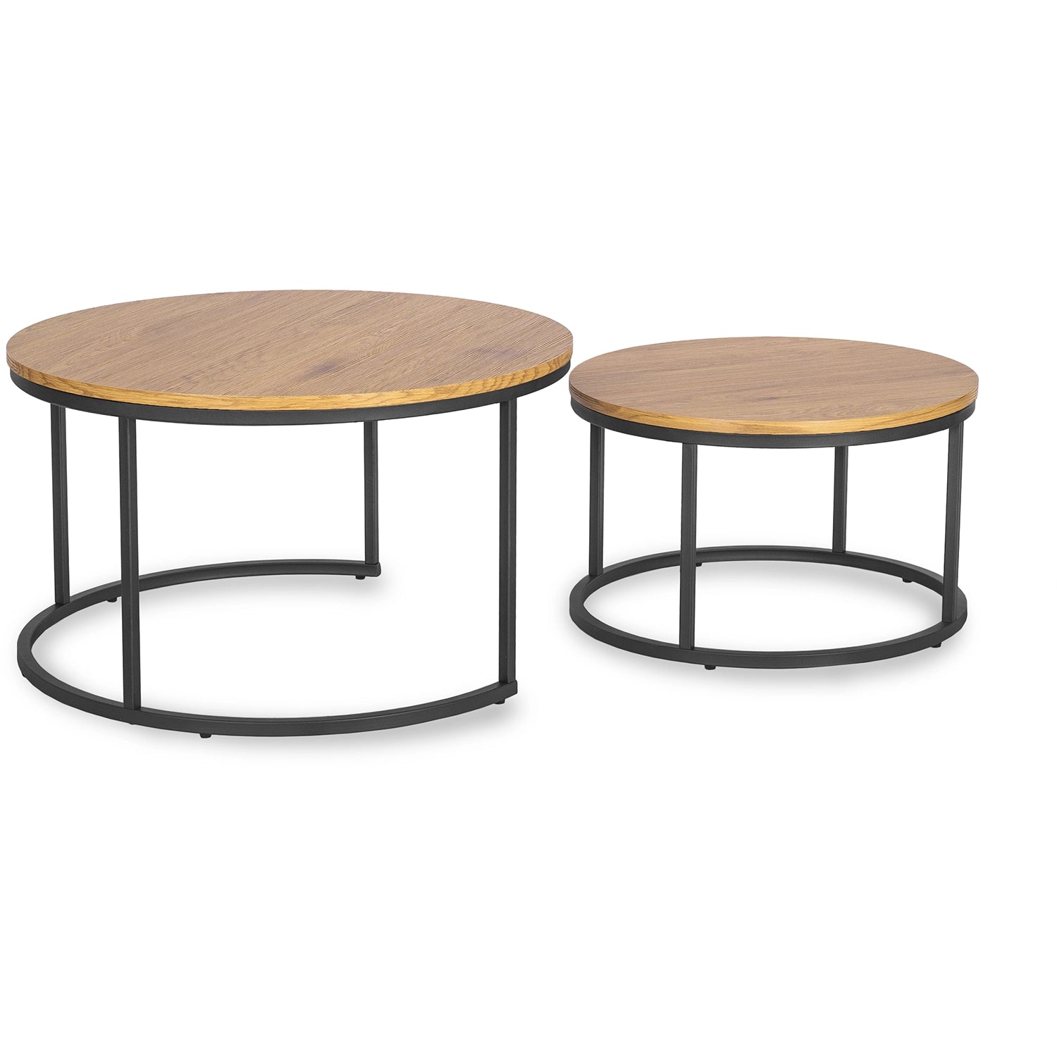 DELIA MAX Couchtisch-Set Goldene Eiche
