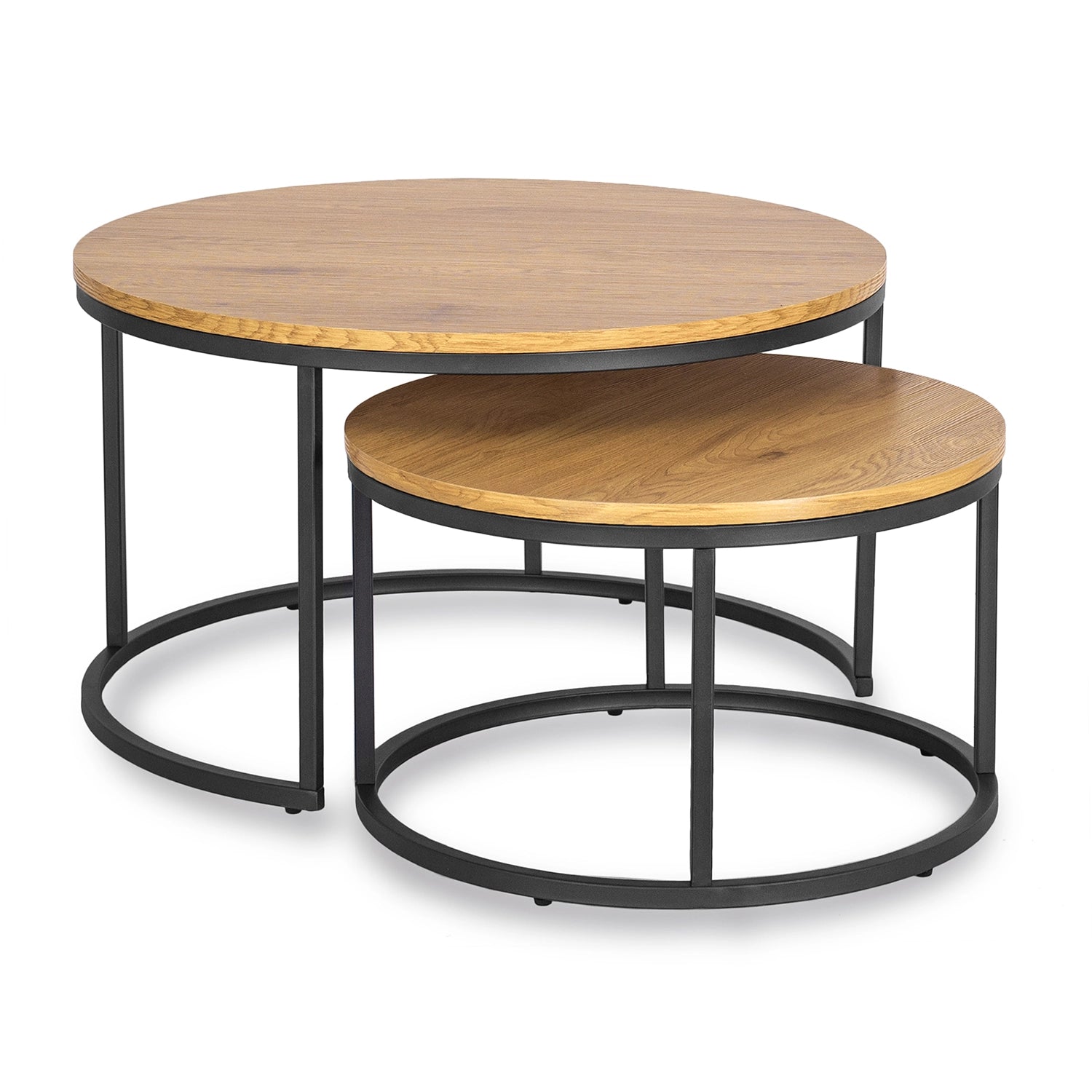 DELIA MAX Couchtisch-Set Goldene Eiche