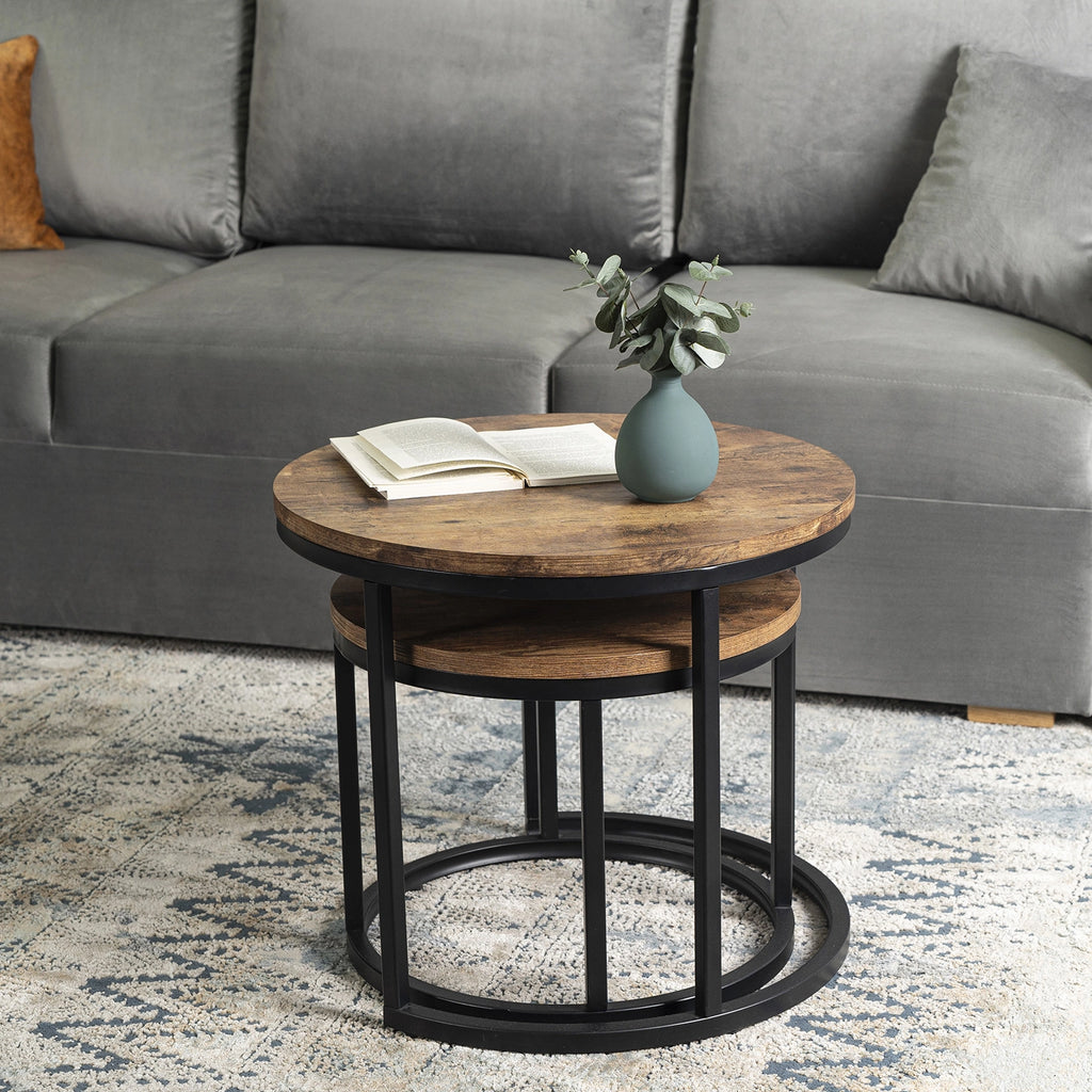 FIGO Couchtisch-Set Rustikale Eiche