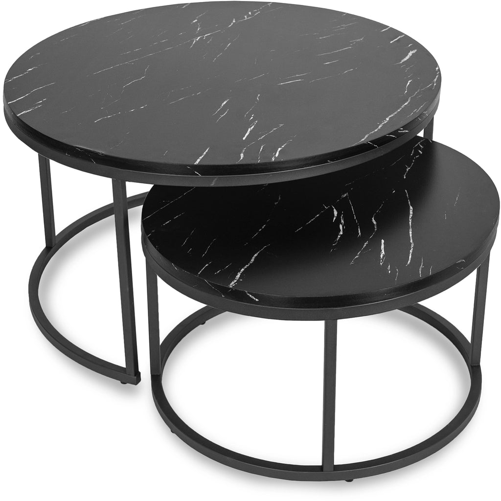 MAURO MAX Couchtisch-Set Schwarzer Marmor