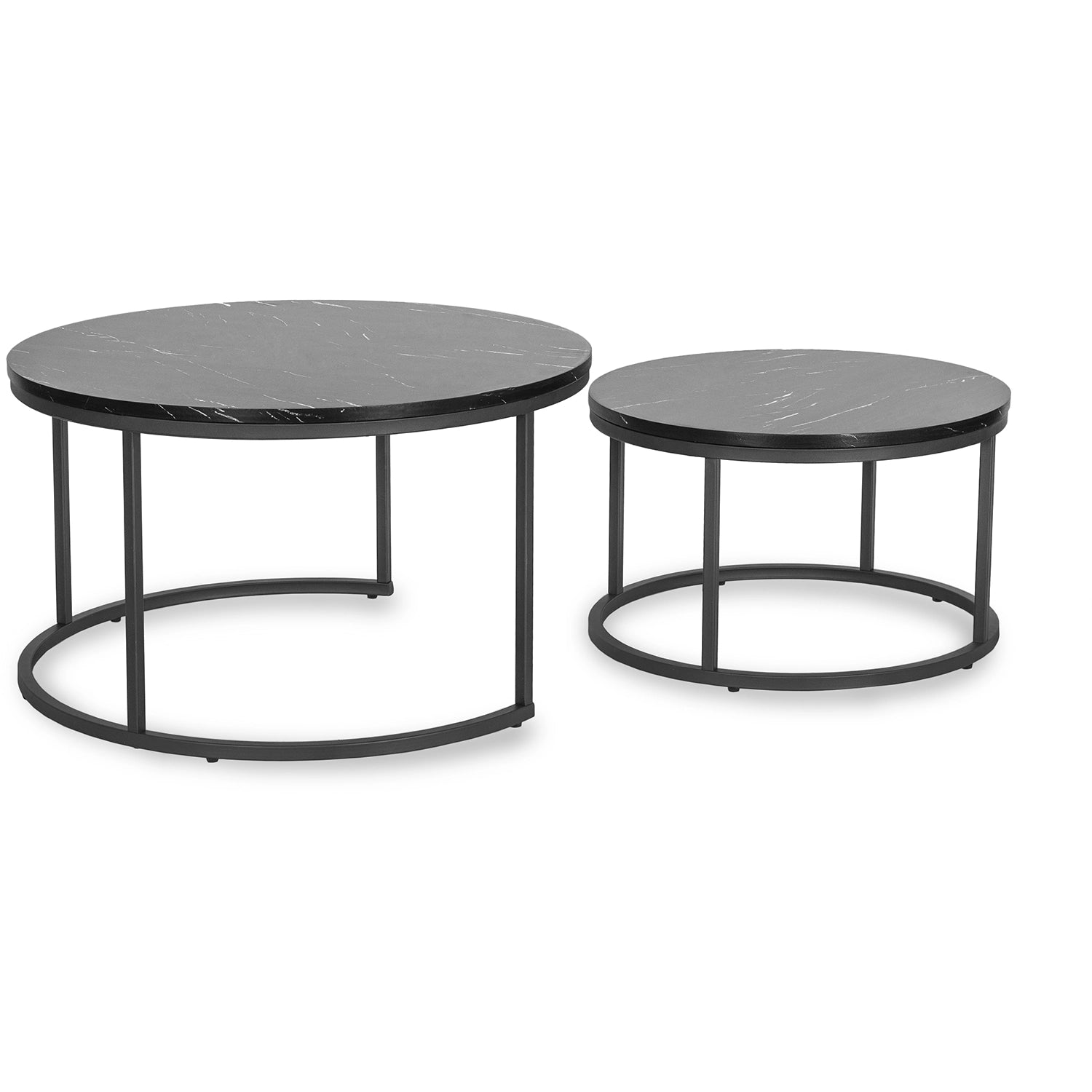 MAURO MAX Couchtisch-Set Schwarzer Marmor