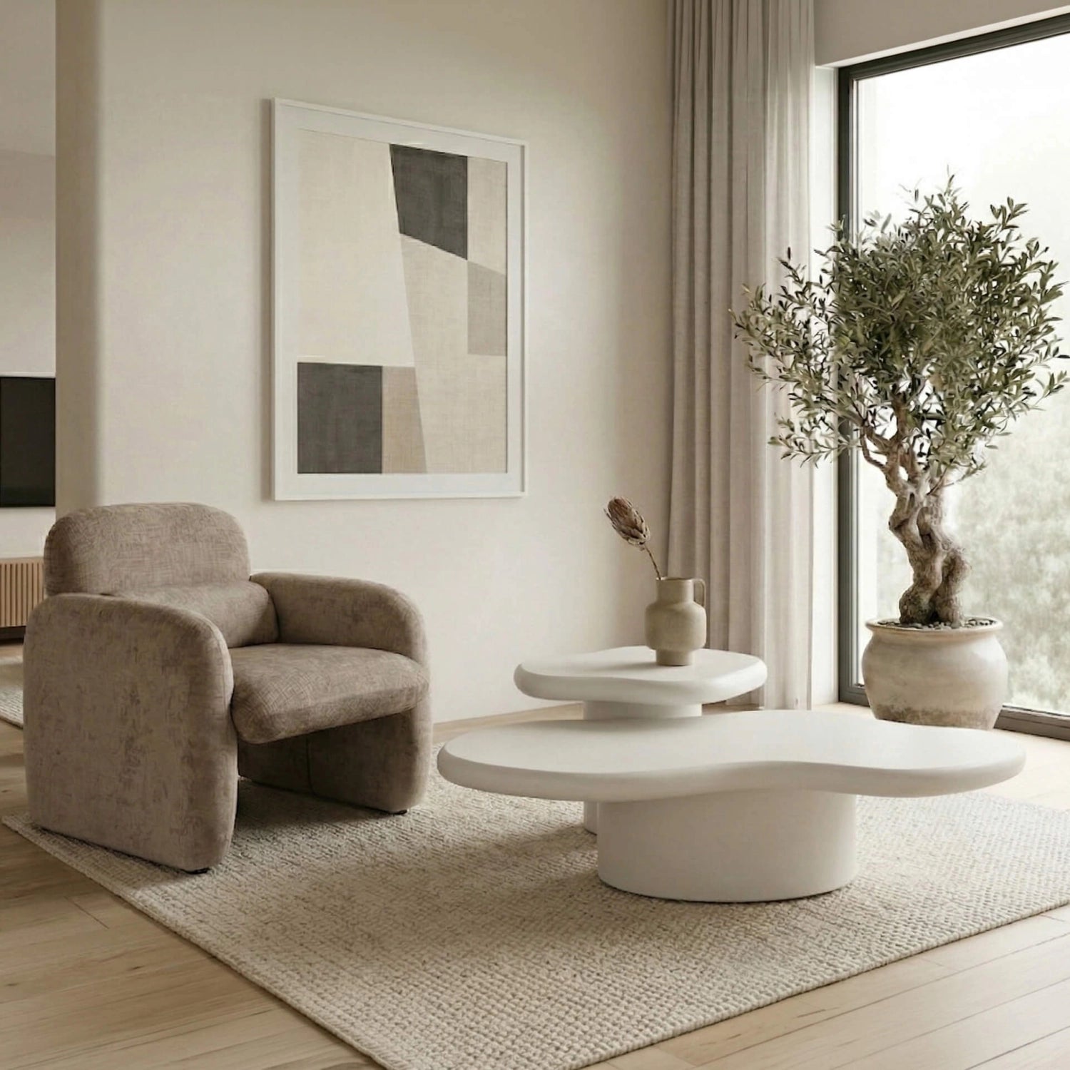 ROSALIE Couchtisch-Set Weiß