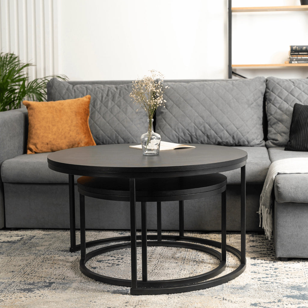 MANU MAX Couchtisch-Set Schwarz