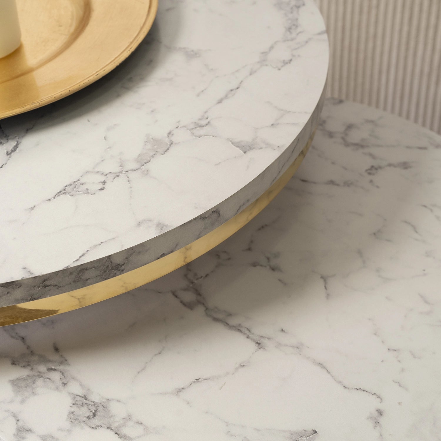 OLIS Couchtisch-Set Marmor Gold