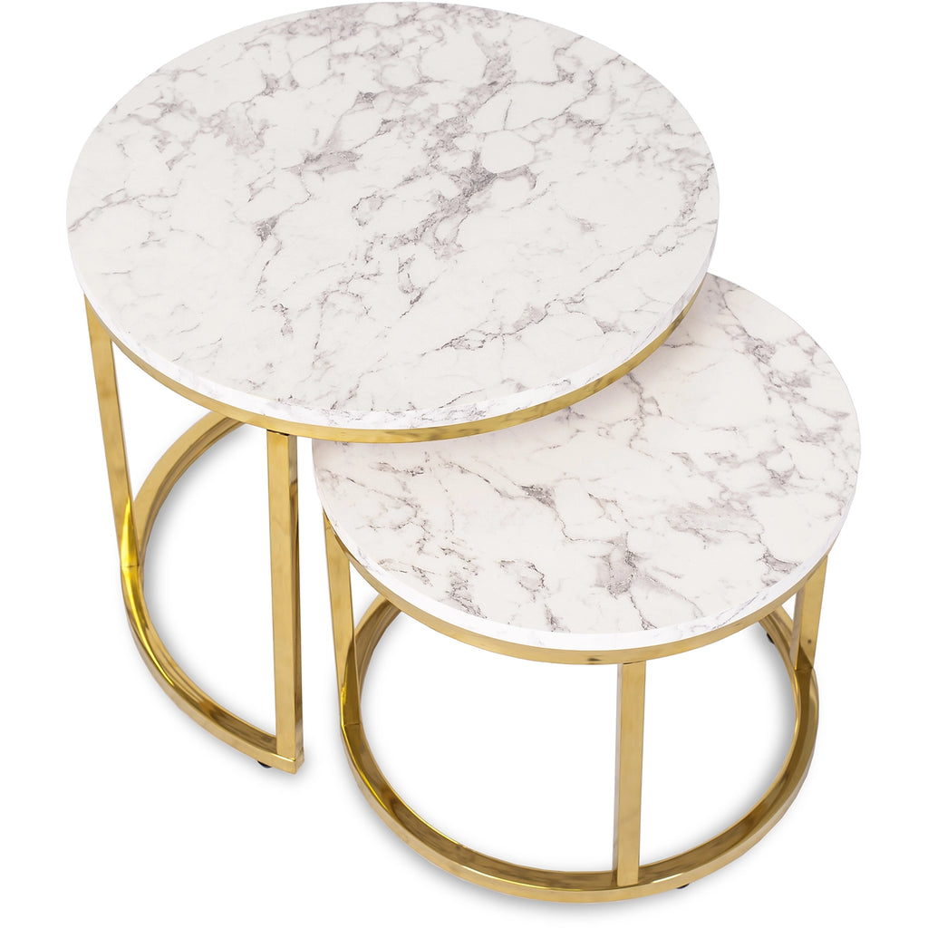 OLIS Couchtisch-Set Marmor Gold