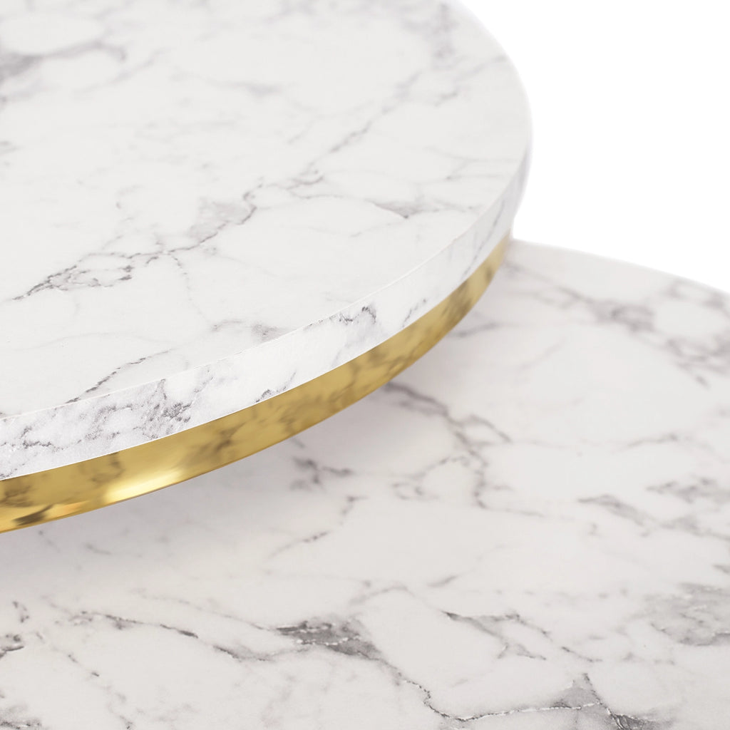 OLIS Couchtisch-Set Marmor Gold