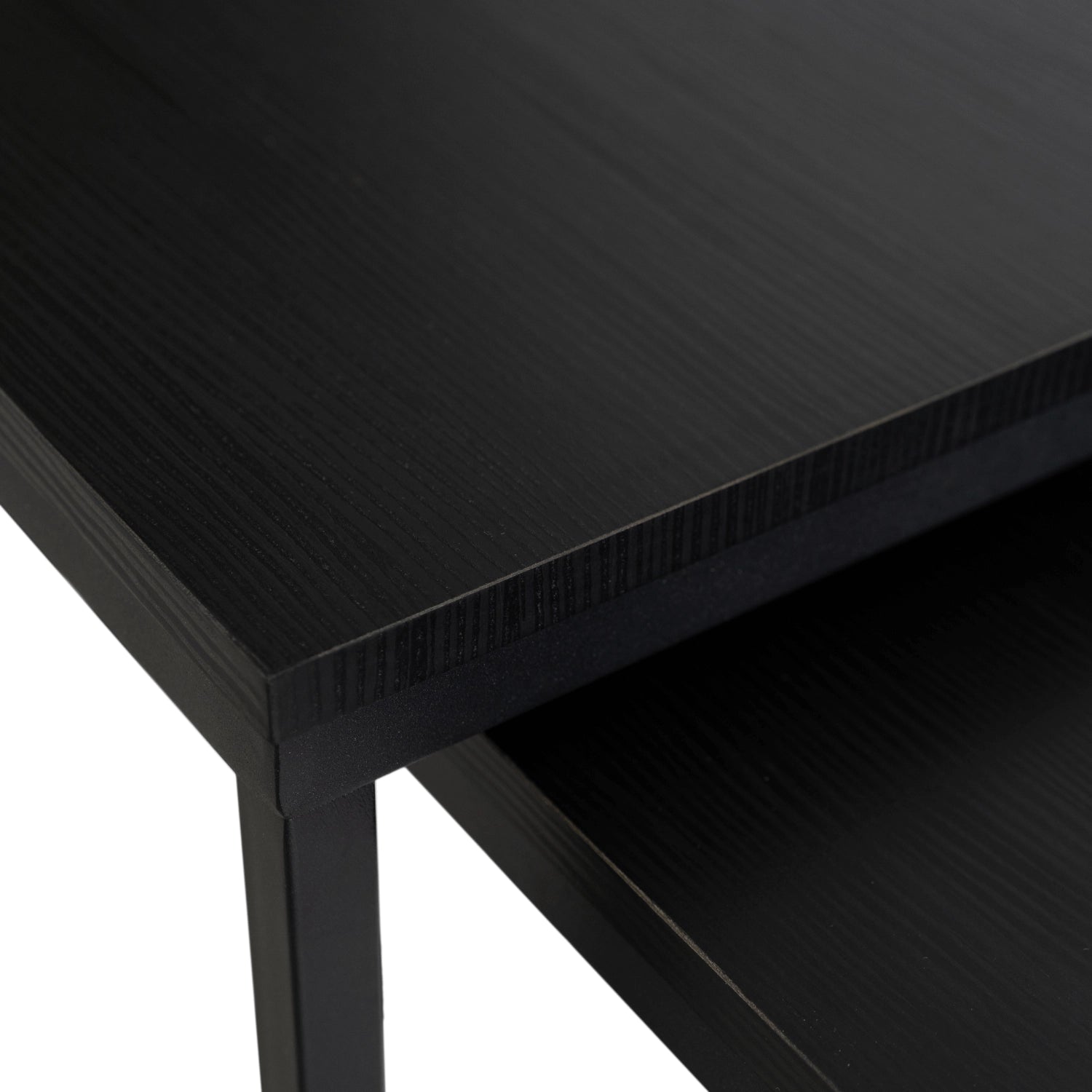 TEVET Couchtisch-Set Schwarz